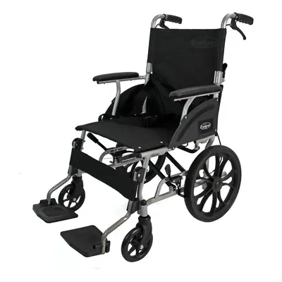 (NO - I need to pay VAT) Aluminium Wheelchair Lightweight Folding Compact Travel Transit Aid Han