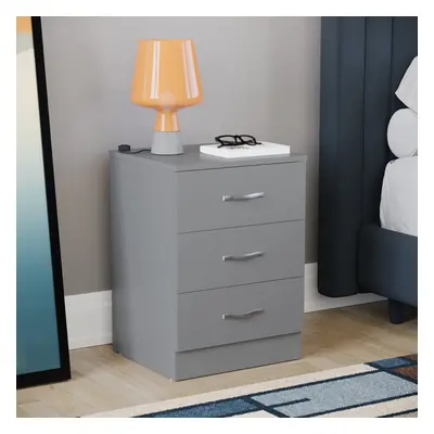 (Grey) Riano Drawer Bedside Chest Bedside Table Storage