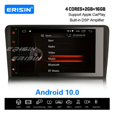 8" Android 10.0 Car Stereo Satnav DSP WiFi CarPlay BT OBD2 DAB+ Audi A3 S3 RS3 RNSE-PU