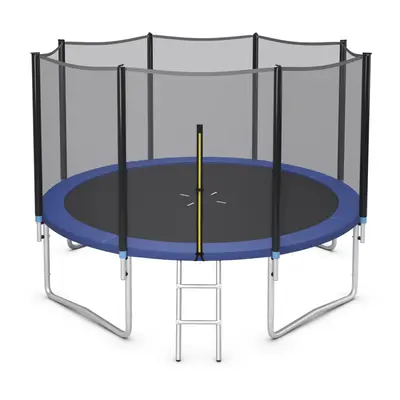 12 FT Outdoor Trampoline W/ Safety Closure Net Wear-Resistant Jumping Mat