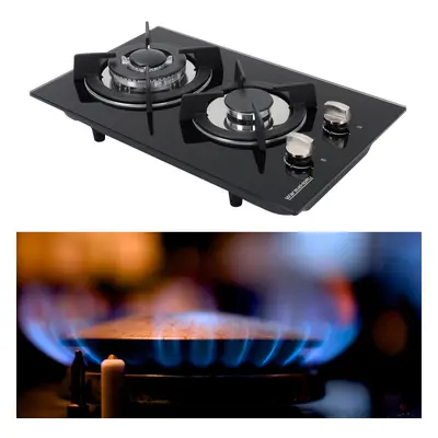 Portable Caravan Camper Van Two Burners Gas Hob LPG Stove Kitchen Camping Cooker