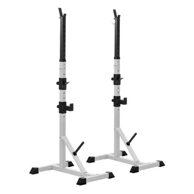 HOMCOM Adjust Pair of Barbell Squat Racks Stand Weight Lifting Bench Press Gym