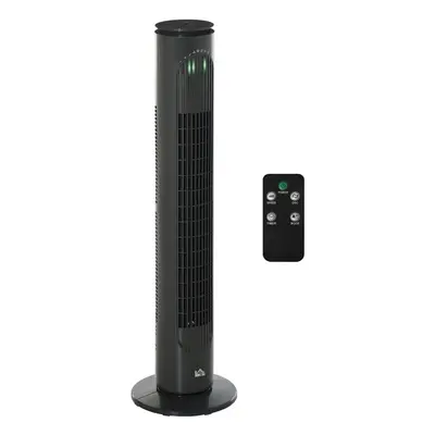 HOMCOM 30" LED Tower Fan with Oscillation Remote Controller Grey