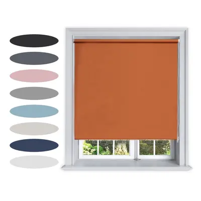 (180 cm Width x cm Drop, Tomato Cream) Lister Cartwright Blackout Plain Roller Blinds Windows Bl