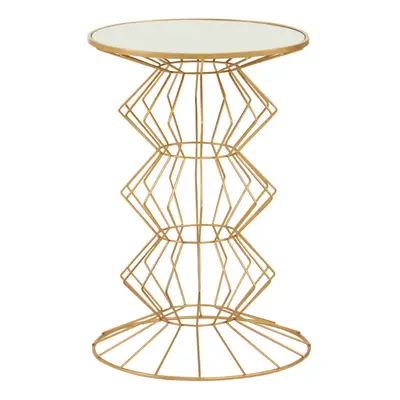 Premier Housewares Yaxi Gold Finish Frame Table