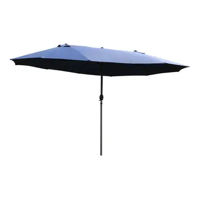 Outsunny 4.6M Garden Patio Umbrella Canopy Parasol Sun Shade w/o Base Blue