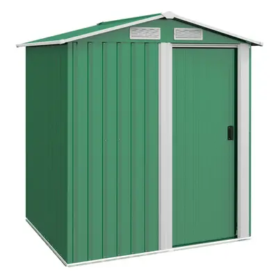 Outsunny 5ft x 4.3ft Outdoor Metal Storage Shed with Sliding Door Sloped Roof