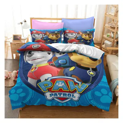 (Style 13, Double (200X200CM)/3PCS) Paw Patrol Dog Bedding Single Double Duvet Cover