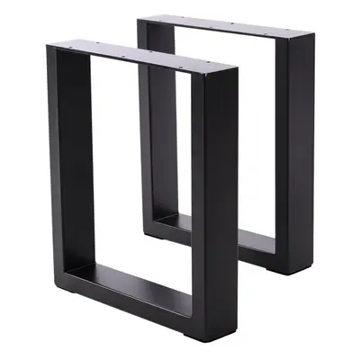 Set of Black Rectangular Metal Furniture Legs Table Legs W cm x H cm