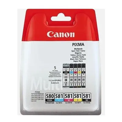 Canon 2078C006 (PGI-580 CLI CMYK) Ink cartridge multi pack, Pack qty