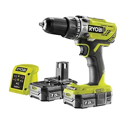 Ryobi R18PD3-215GZ V ONE+ Cordless Combi Drill Starter Kit (2 x 1.5 Ah)