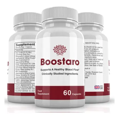 Boostaro Supports Healthy Blood Flow - Natural Food supplement