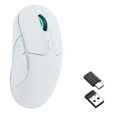 (Wit) Keychron M3 2.4ghz Bluetooth Wireless Optical Mouse Type-c Wired Mice