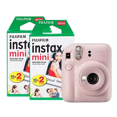 Fujifilm Instax Mini Instant Camera with Shot Film Pack - Blossom Pink