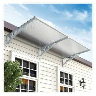 (Grey, 190x90x28CM) Straight Door Canopy Awning Shade Shelter