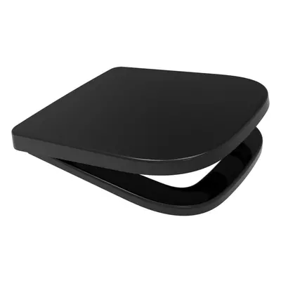 (Black) V20 Square Shape Soft Close Toilet Seat Quick Release Top or Bottom Fix x