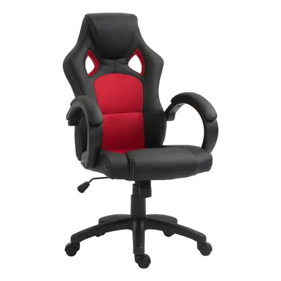 Vinsetto Racing Gaming Chair Swivel Home Office Gamer Chair with Wheels Red