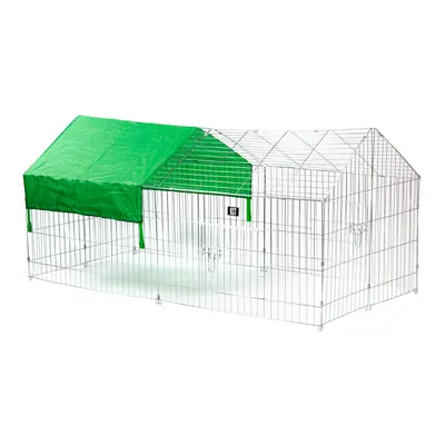 KCT Medium Apex Enclosed Roof Metal Pet Playpen Run for Dogs, Cats, Rabbits, Chickens and More