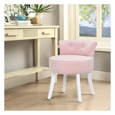 Velvet Soft Seat Low Back Vanity Stool Dressing Table Chair