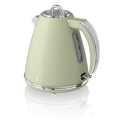 Swan, SK19020GN, Retro 1.5 Litre Jug Kettle with Degree Rotational Base, 3KW, Green