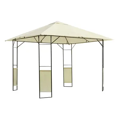 Outsunny Garden Gazebo Awning Tent Marquee Water Resistant Steel Cream 3mx3m