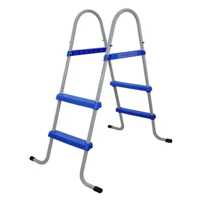 33 inch Pool Step Ladder Double Sided Above Ground Metal Frame Swimming Pool