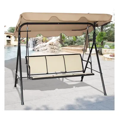 Garden Swing Chair Seat Hammock Patio Sunshade W/ Adjustable Canopy