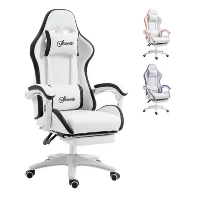 Vinsetto Racing Style Gaming Chair with Reclining Function Footrest, Black