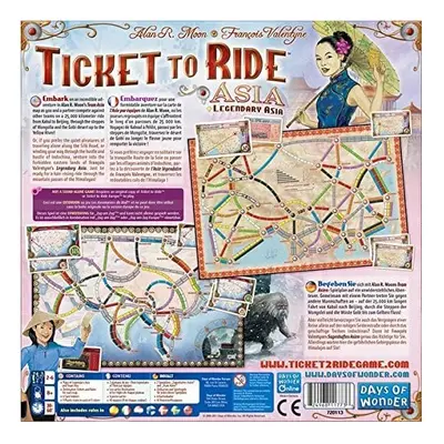 Days of Wonder Ticket to Ride Asia Expansion Family Train Board Game