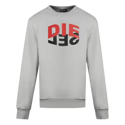 (M) Diesel Reverse Logo Grey Sweater