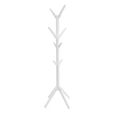 Hampton Wooden Hat and Coat Stand, Rack, Tree - White