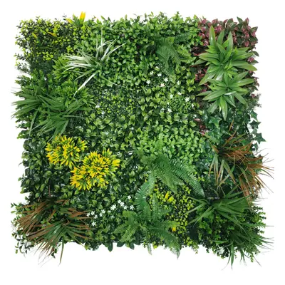 (Lowther Green) Artificial Plant Flower Living Wall Panels 1m x 1m