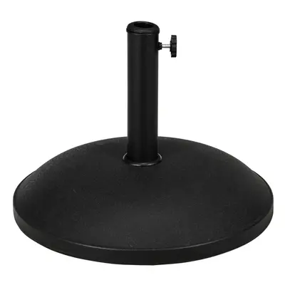 Outsunny Parasol Base Grand Round Weight Steel Black 49cm Patio Outdoor