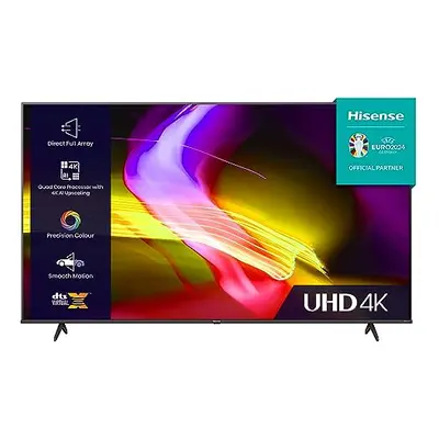 Hisense Inch UHD VIDAA Smart TV 50E6KTUK - Dolby Vision, Pixel Tuning, Voice Remote, Share to TV