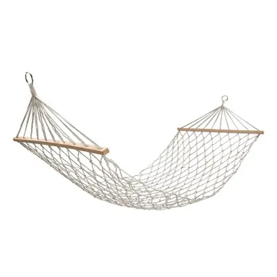 Reinforced Wooden Bar Hammock Outdoor Hammock Indoor Cotton and Linen Mesh Swing Single Double H