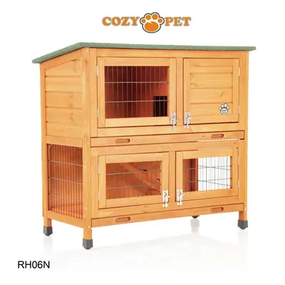 Rabbit Hutch 3ft Cozy Pet Natural Guinea Pig Hutches Run Ferret RH06N