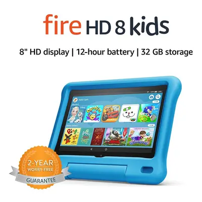 (Blue, Fire HD Kids tablet) Fire HD Kids tablet | for ages | 8" HD display, GB | Pink Kid-Proof 