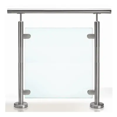 (End Post(With Top Rail Saddle)) Stainless Steel Glass Balustrade Railing Posts Clamp