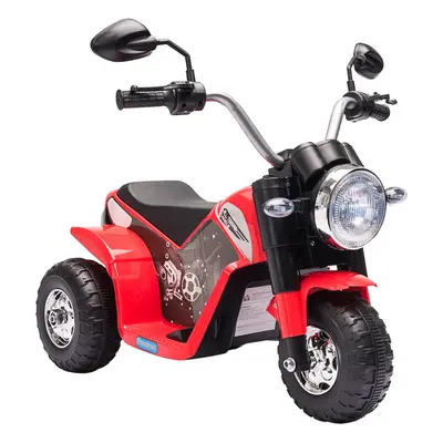 HOMCOM Kids 6V Electric Motorcycle Ride-On Toy Battery - Months Red