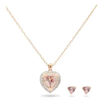 Swarovski One Collection Heart Necklace & Earring Jewellery Set