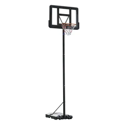 HOMCOM Basketball Stand 160-305cm Adjustable Basketball Hoop w/ Moving Wheels