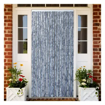 vidaXL Insect Curtain Silver 90x220cm Chenille Mosquito Fly Door Screen Mesh