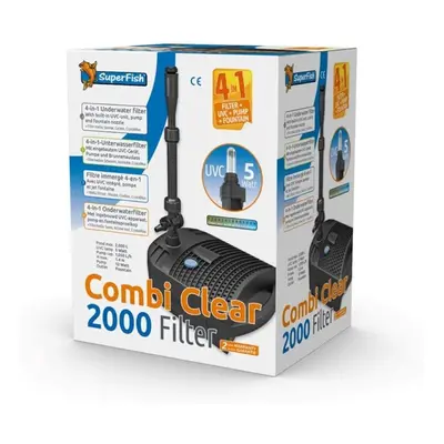 Superfish Combi Clear 4 In Pond Filter - All In One Filtration 5w UV Pump & Fountain (4000)