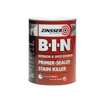 Zinsser ZN7020001D1 B.I.N Primer & Sealer Stain Killer Paint Litre