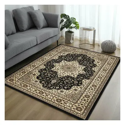 (Black , x cm) Luxury Vintage Style Classic ROME Traditional Rugs