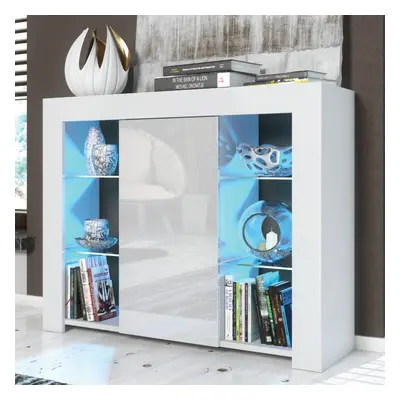 Sideboard 97cm LED Creative Furniture - White Gloss Doors