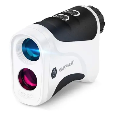 PeakPulse Rangefinder Golf Yards Rangefinder with Flag-Lock, 6X Magnification,Vibration,Distance