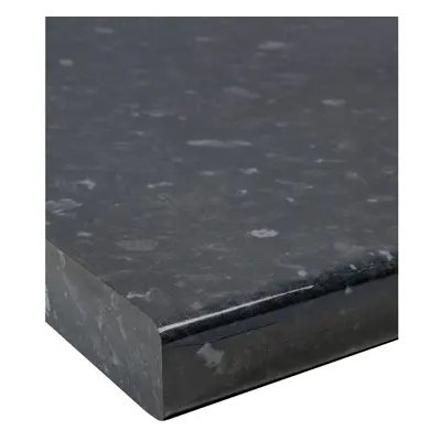 (1000 x 600mm, Length + Width Cut) Black Slate Gloss Laminate Kitchen Worktop 30mm