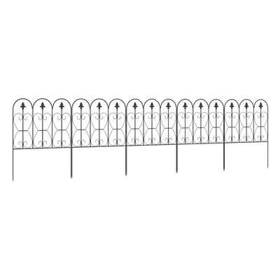 Outsunny 5PCs Decorative Garden Fencing Metal Border Edging