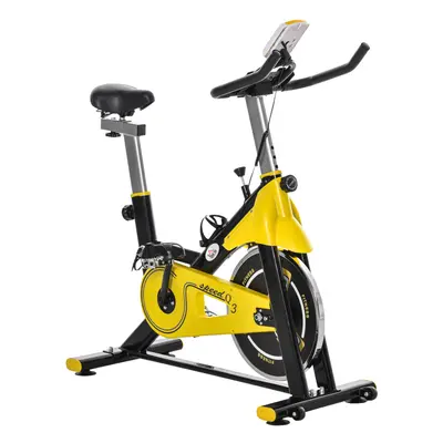 HOMCOM Exercise Bike w/ 6kg Flywheel Belt Drive, Adjustable Resistance